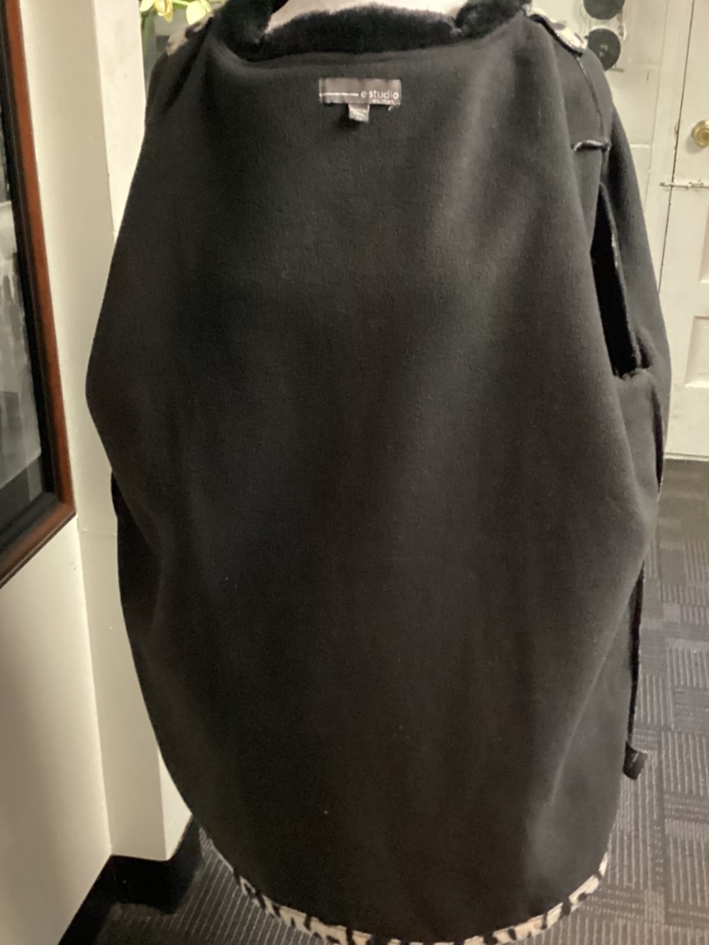 Karl Lagerfeld WOOLblend dark leopard coat, very unique, gorgeous Paris medium - Picture 7 of 12